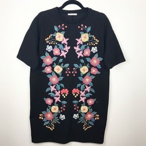 ZARA Floral Knit Shift Dress